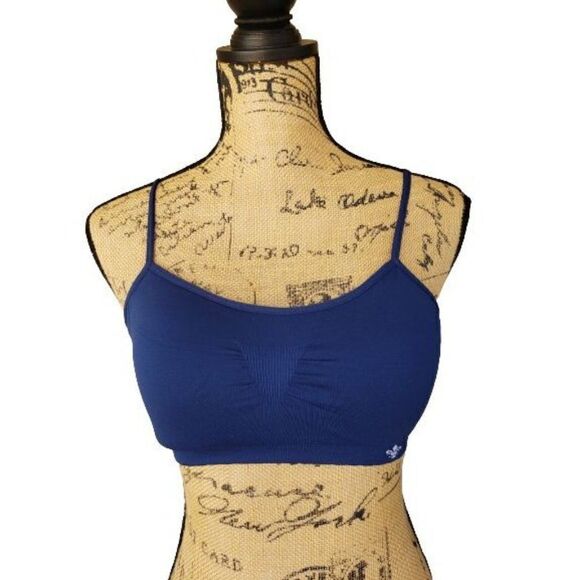Lily of France Other - Women's Sports Bra Large Seamless Comfort Bralette Navy Blue Large NWOT